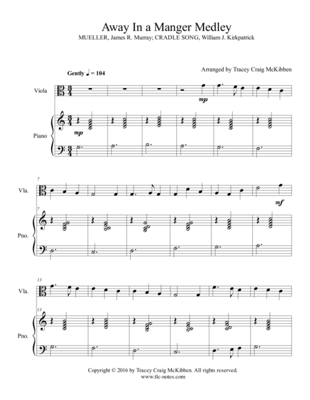 Away In A Manger Medley For Viola Solo Page 2