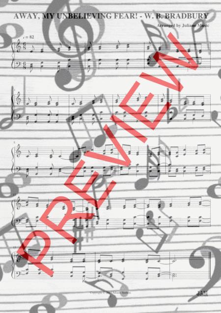 Away My Unbelieving Fear W B Bradbury Easy Organ Page 2