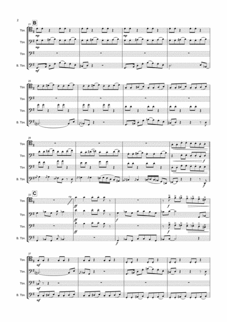 Baby Elephant Walk Henry Mancini Trombone Quartet Page 2