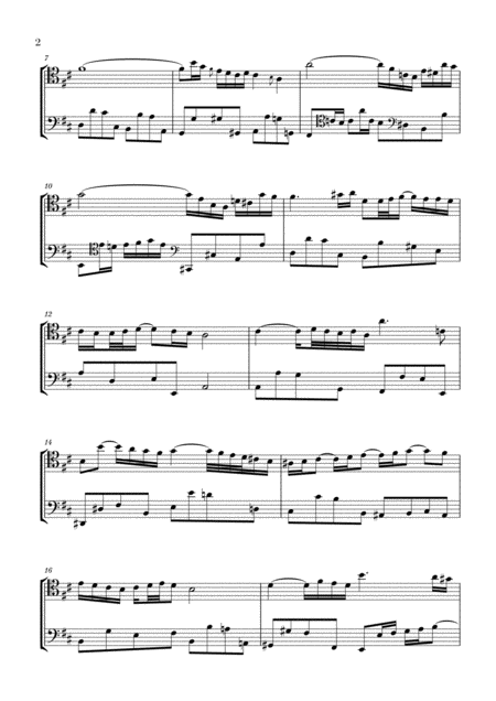 Bach Air On The G String For 2 Cellos Page 2