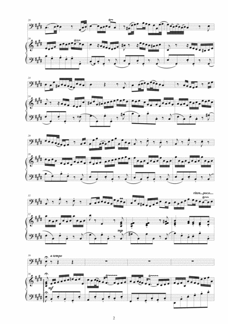 Bach Aria Was Willst Du Dich Mein Geist Entsetzen Bwv 8 No 2 For Bassoon And Harpsichord Page 2