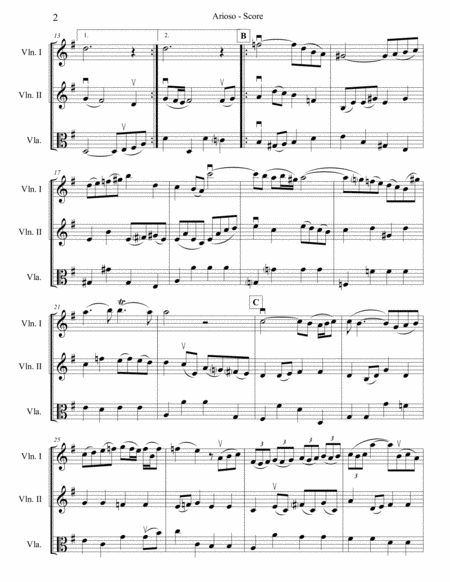 Bach Arioso For 2 Violins And Viola Page 2