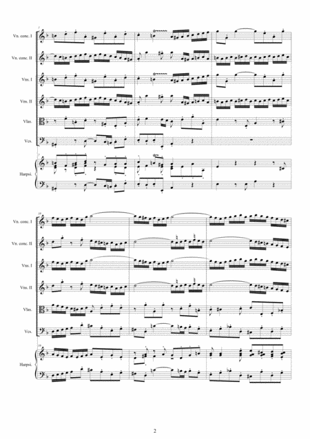 Bach Double Concerto In D Minor Bwv1043 For Two Violins Strings And Harpsichord Page 2