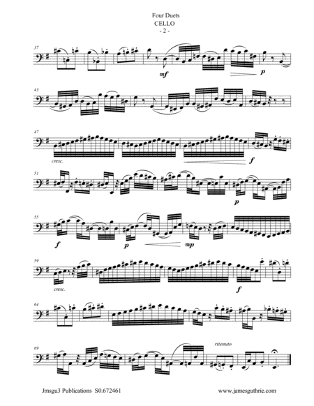 Bach Four Duets For Tenor Sax Cello Page 2