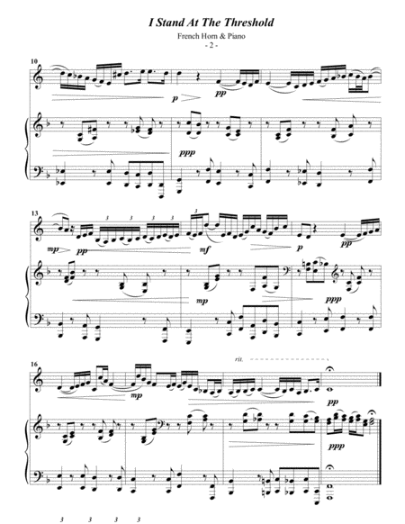 Bach I Stand At The Threshold For French Horn Piano Page 2