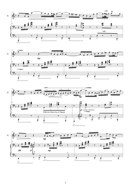 Bach Js Adagio For Flute And Piano Mov 2 Concerto In D Minor Bwv1059 Page 2