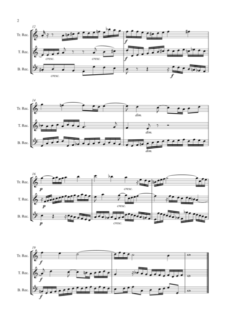 Bach Sinfonia Three Part Inventions Nos 1 2 3 Low Recorder Trio Ttb Atb Page 2