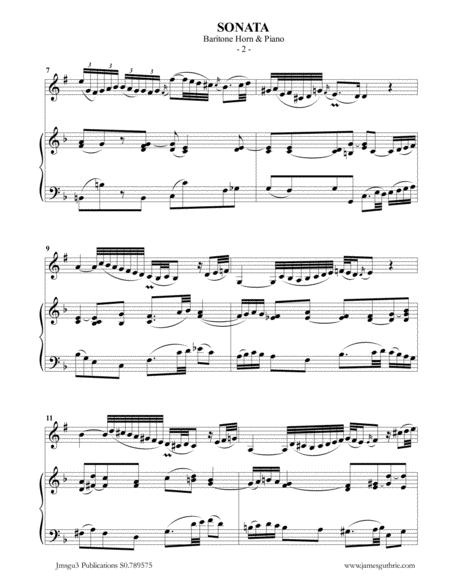 Bach Sonata Bwv 1035 For Baritone Horn Piano Page 2