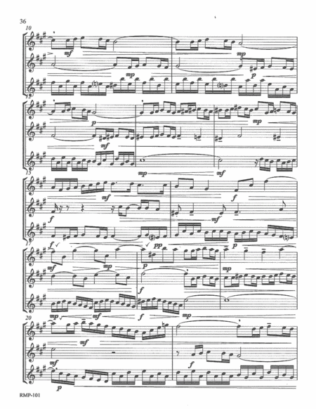 Bach Three Part Invention 12 For 3 Flutes Score Page 2