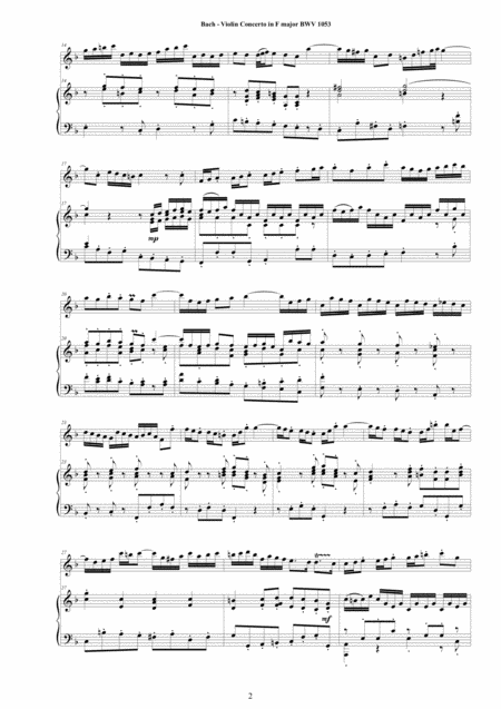 Bach Violin Concerto In F Major Bwv1053 For Violin And Piano Page 2