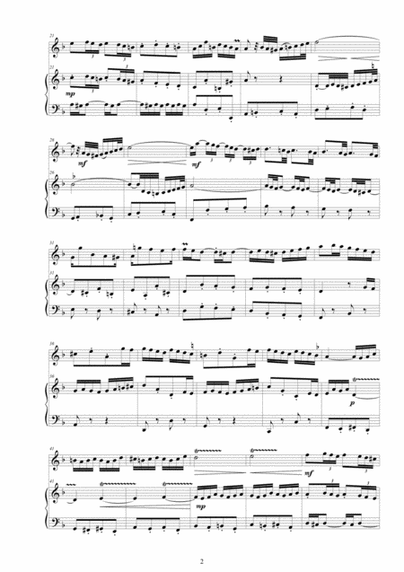 Bach Violin Sonata No 3 In D Minor Bwv 527 For Violin And Harpsichord Or Piano Page 2