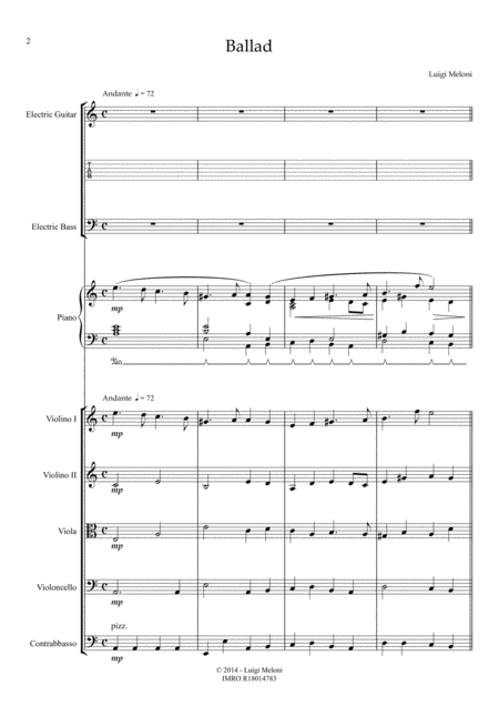 Ballad Full Score Set Of Parts Page 2