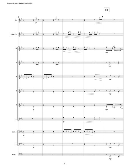 Ballet Mvt 4 From Debussys Petite Suite For Clarinet Choir Flute Page 2