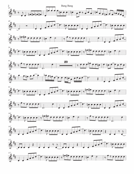 Bang Bang Original Key Soprano Sax Page 2