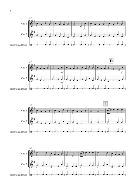 Basse Dance By Susato For Violin Duet Page 2