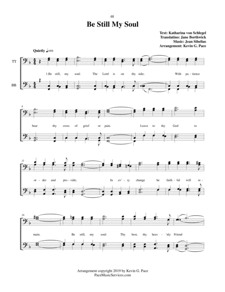 Be Still My Soul Ttbb Mens Choir Page 2