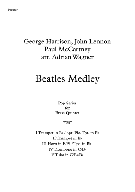 Beatles Medley Brass Quintet Arr Adrian Wagner Page 2