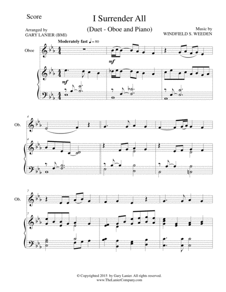 Beautiful Hymns Set 1 2 Duets Oboe And Piano With Parts Page 2