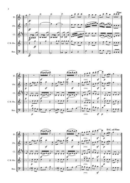 Beethoven As Adapted Seiss Contre Tanze Country Dance No 1 Wind Quintet Page 2