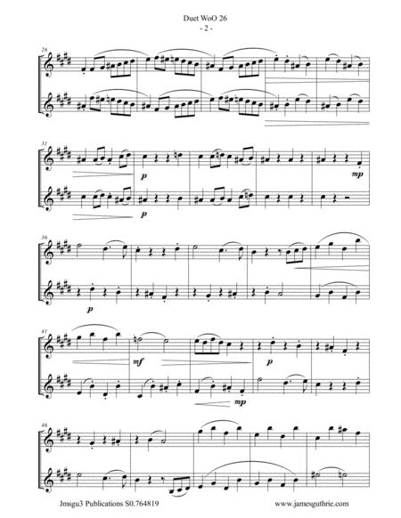 Beethoven Duet Woo 26 For Alto Sax Duo Page 2
