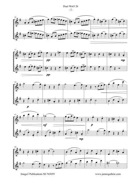Beethoven Duet Woo 26 For Piccolo Flute Page 2