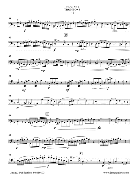 Beethoven Duet Woo 27 No 2 For Trombone Duo Page 2