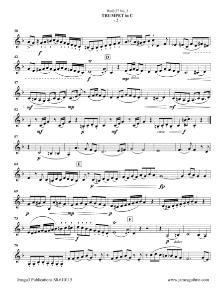 Beethoven Duet Woo 27 No 2 For Trumpet Cello Page 2