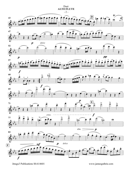 Beethoven Duet Woo 27 No 3 For Alto Flute Bass Clarinet Page 2