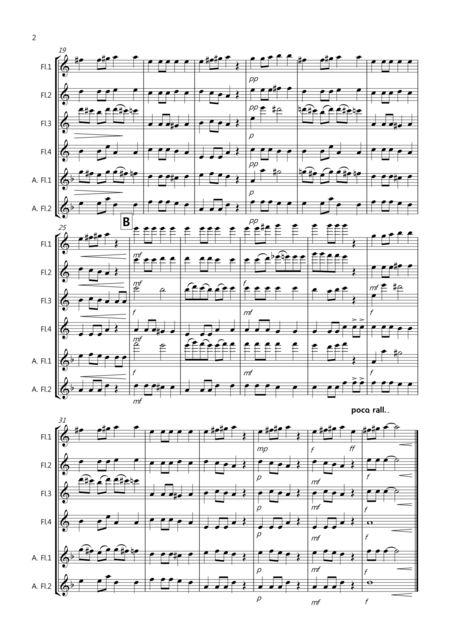 Beethoven Symphony No 7 Slow Movement For Flute Quartet Page 2