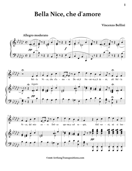 Bella Nice Che D Amore E Flat Minor Page 2