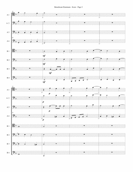 Benedicam Dominum For Trombone Or Low Brass Octet Page 2