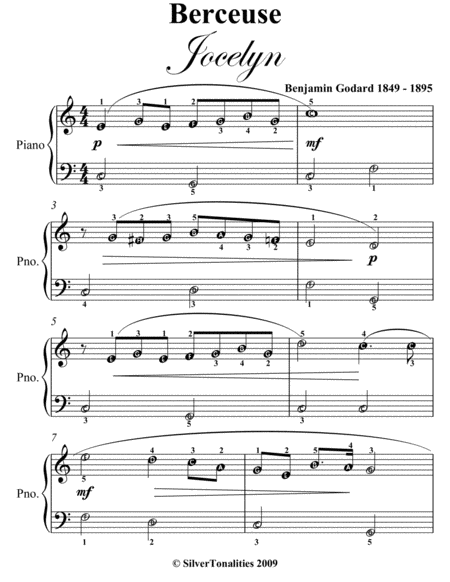 Berceuse Jocelyn Easiest Piano Sheet Music Page 2