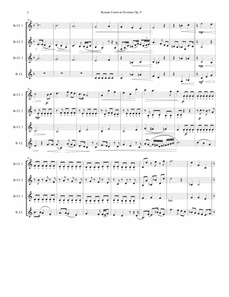 Berlioz Roman Carnival Clarinet Quartet Page 2