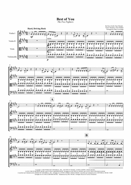 Best Of You Foo Fighters String Quartet Page 2