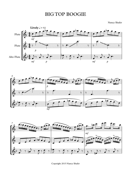 Big Top Boogie Trio For 2 Flutes Alto Flute Page 2