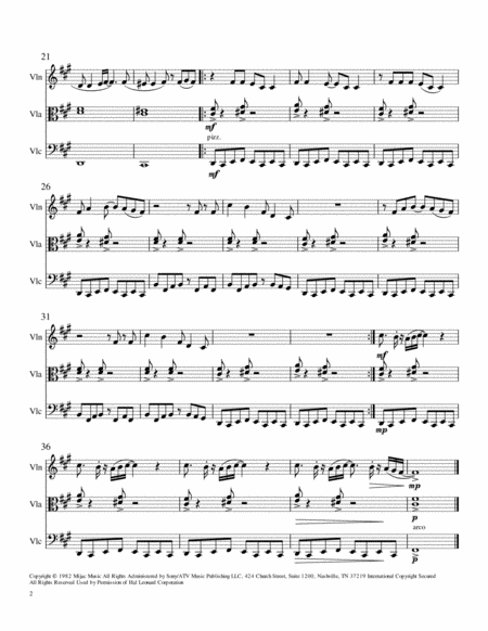 Billie Jean For Violin Viola Cello Trio Page 2