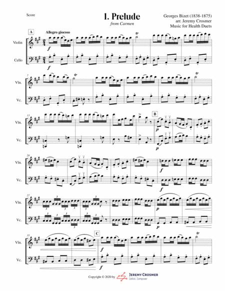 Bizet Prelude Habanera And Toreador From Carmen Music For Health Duet Violin Cello Page 2