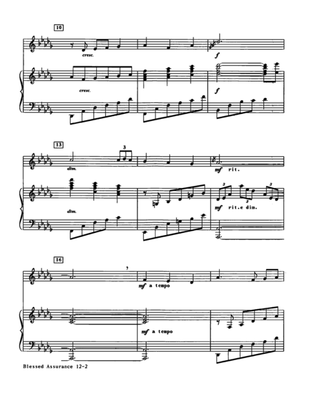 Blessed Assurance Piano And Trumpet Page 2