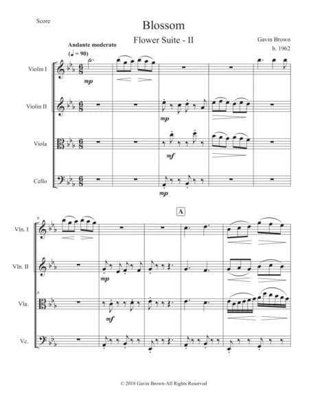 Blossom For String Quartet Page 2