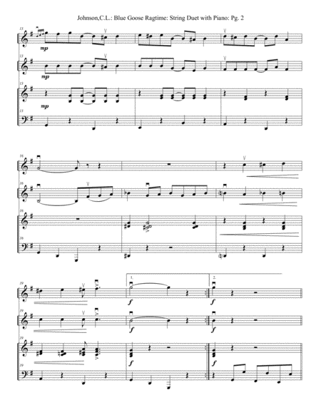 Blue Goose Ragtime String Duet Page 2