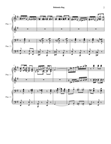 Bohemia Rag Piano Duet Page 2