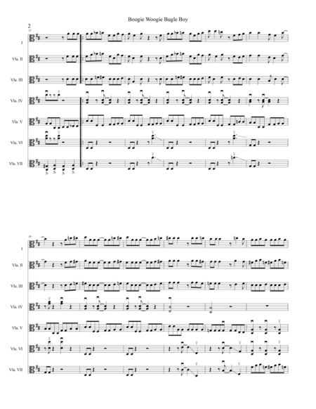 Boogie Woogie Bugle Boy For Viola Ensemble Page 2