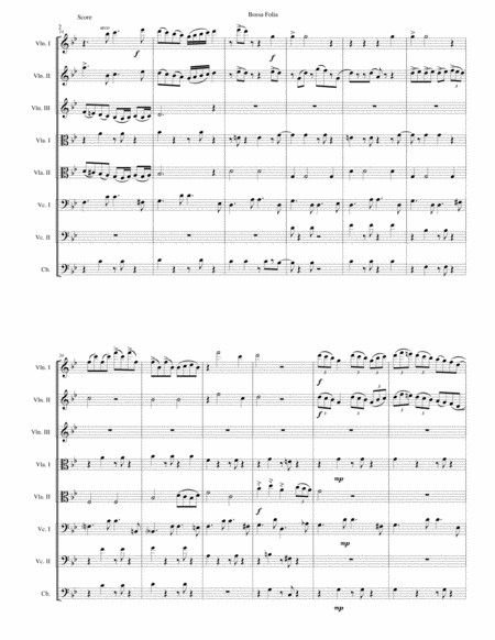 Bossa Folia For String Orchestra Page 2