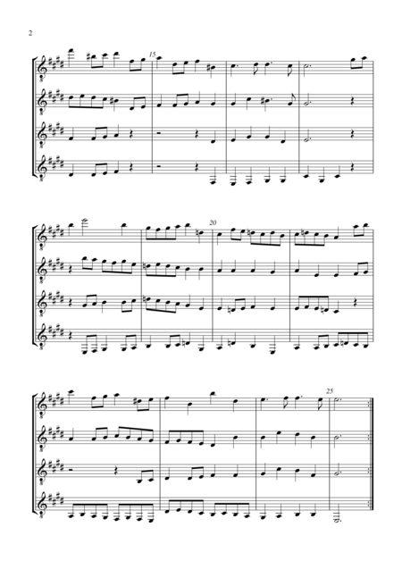 Bouree 1 2 Bwv 1066 For Guitar Quartet Page 2