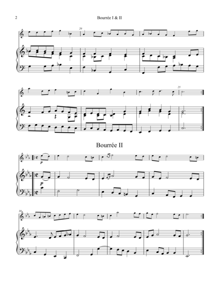 Bourree 1 2 From Suite No 1 Bwv 1066 For Violin And Piano Page 2