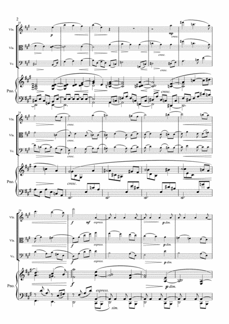 Brahms Intermezzo Op 118 No 2 Piano Quartet Violin Viola Cello Piano Page 2