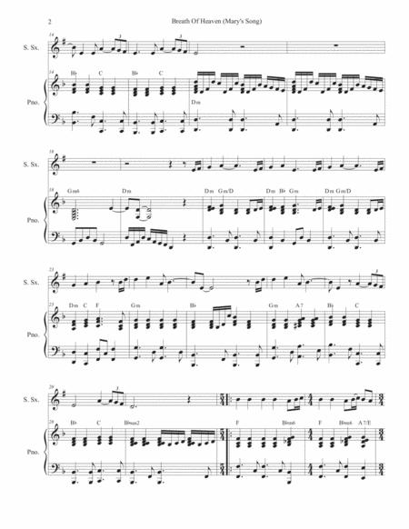 Breath Of Heaven Marys Song For Soprano Saxophone And Piano Page 2