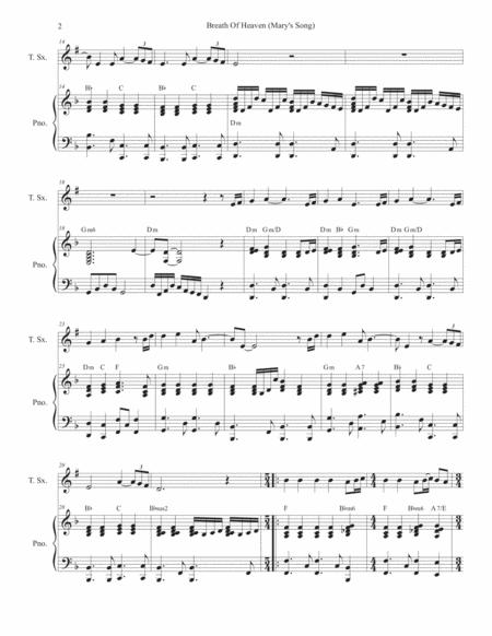 Breath Of Heaven Marys Song For Tenor Saxophone And Piano Page 2