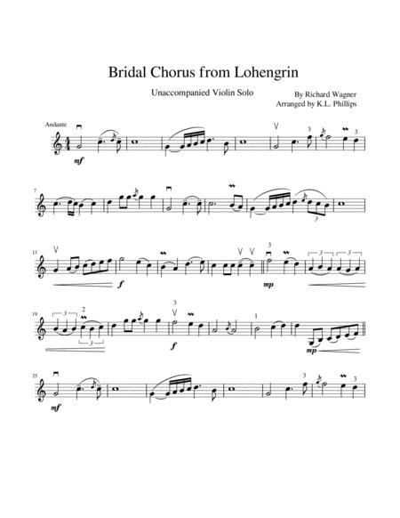 Bridal Chorus And Wedding March Unaccompanied Violin Solos Page 2