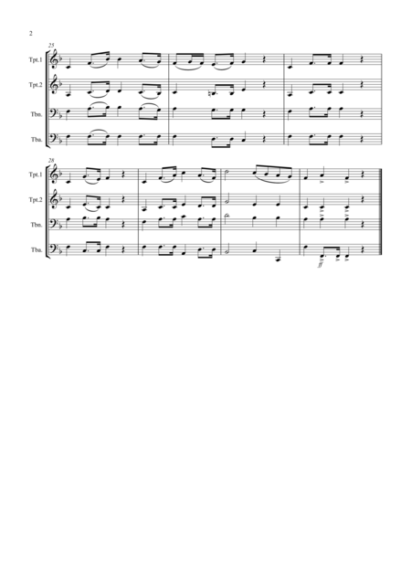 Bridal Chorus Here Comes The Bride For Brass Quartet Page 2